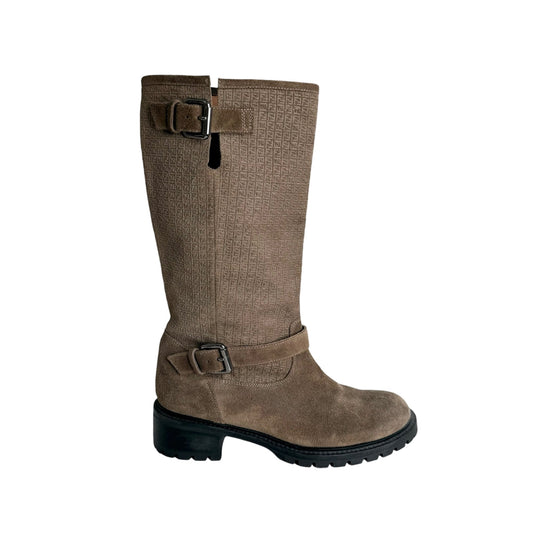 Logo Suede Tall Boots - 7.5