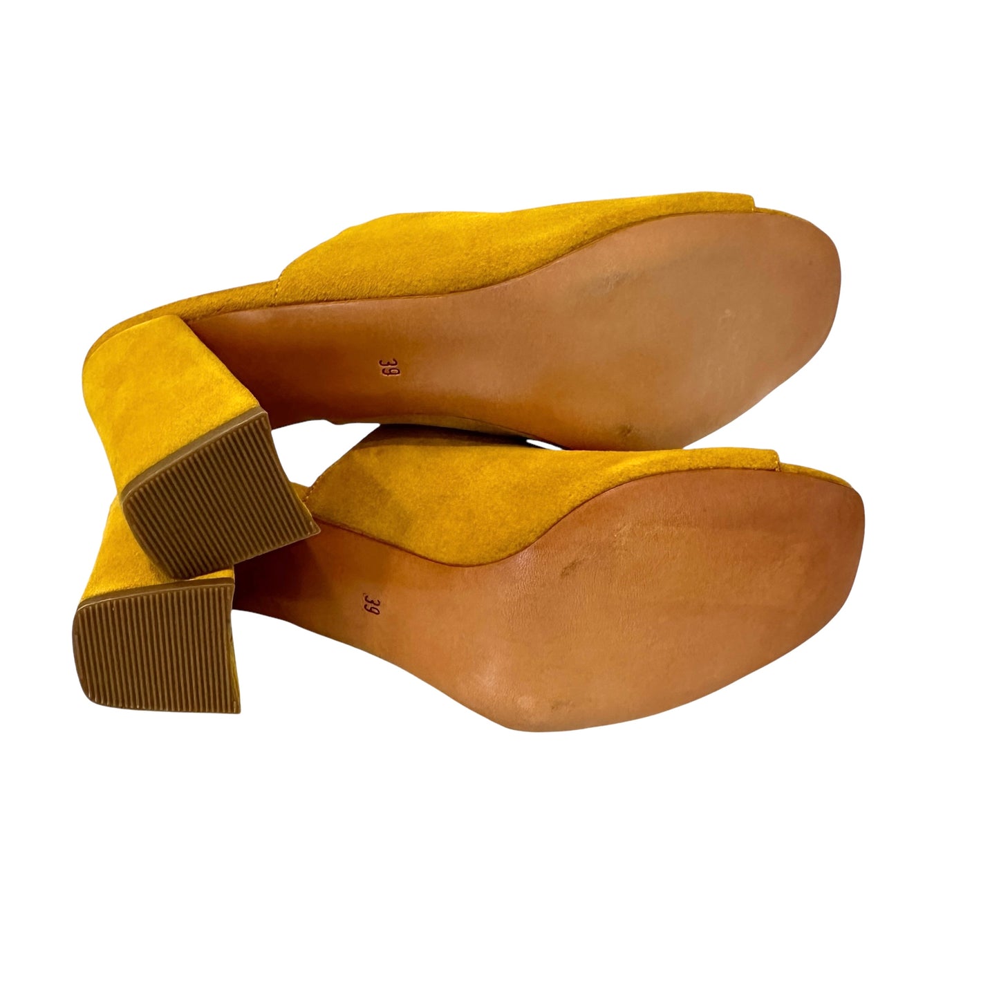 Yellow Suede Heels - 9