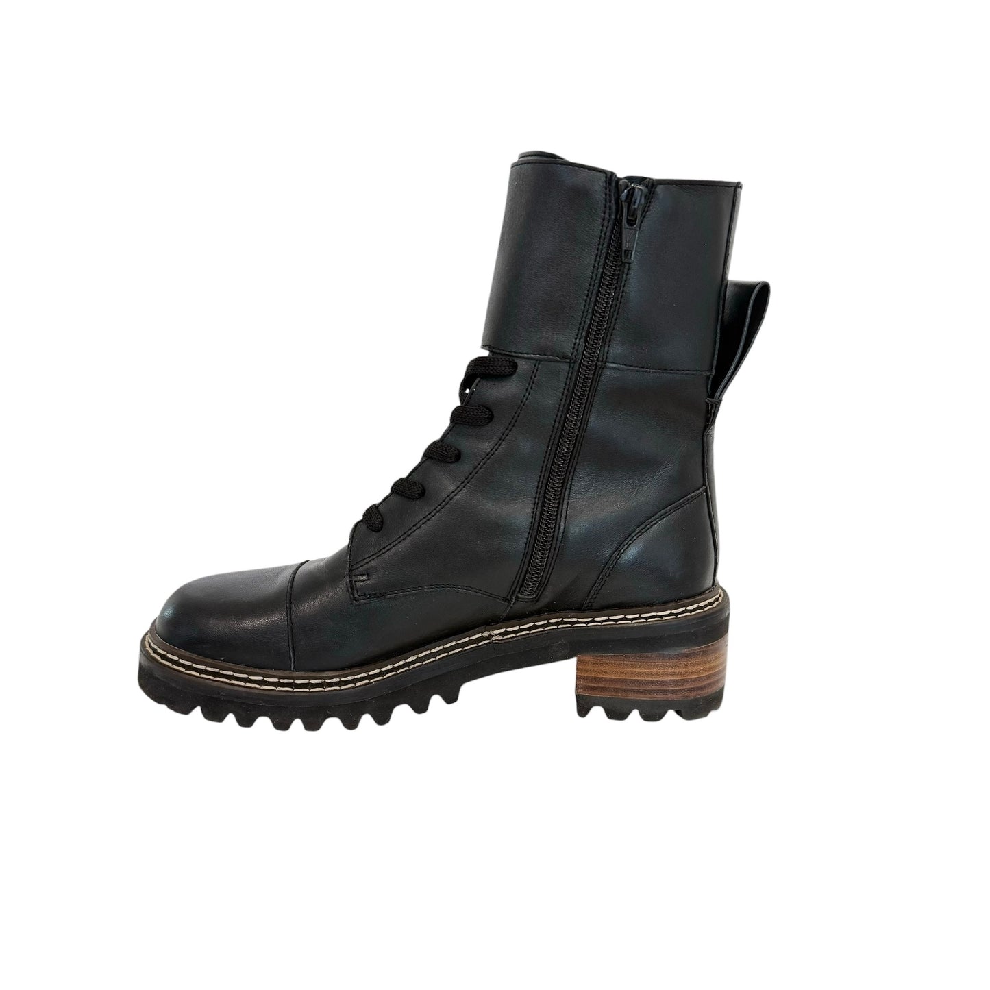 Black Combat Boots - 7.5