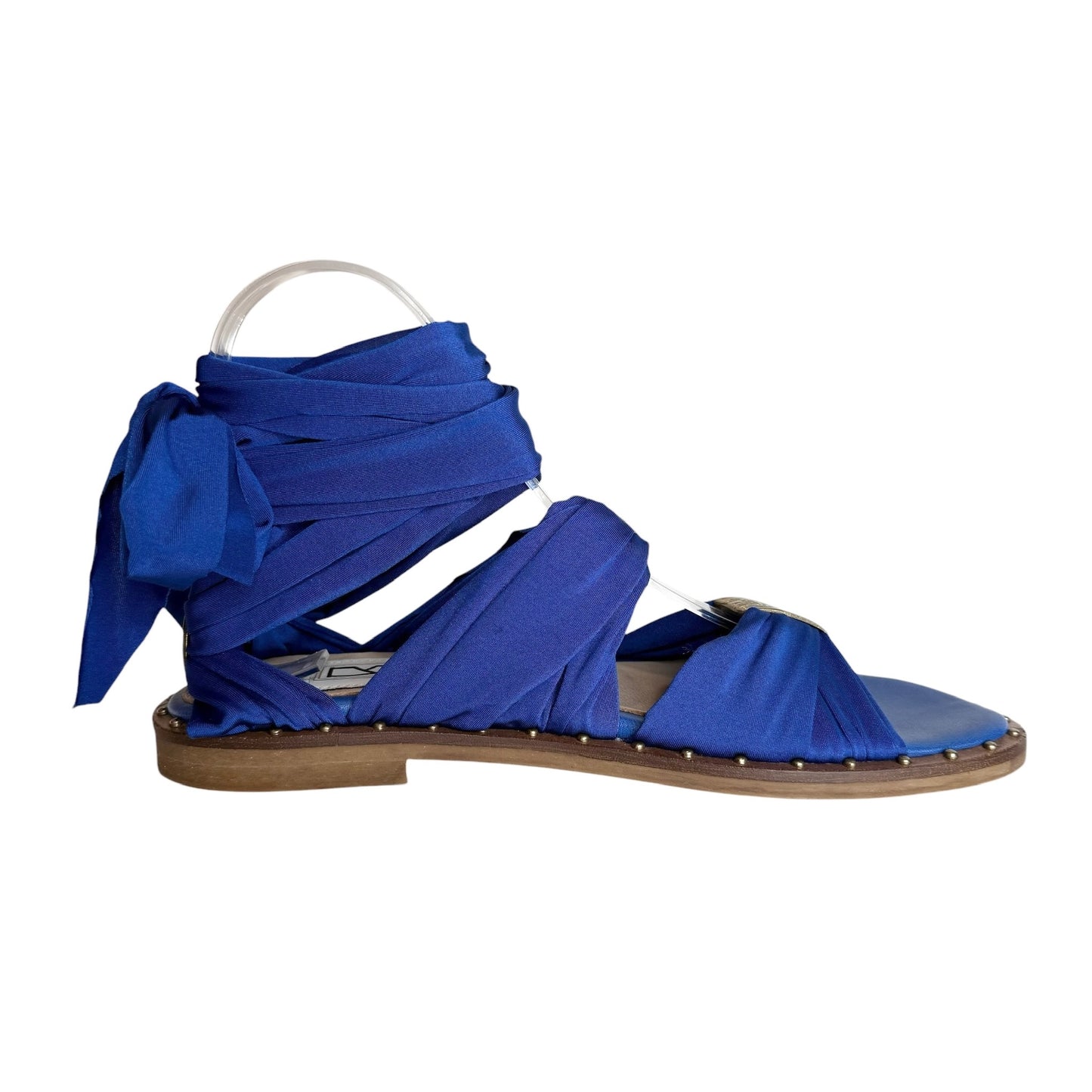 Blue Wrapped Ankle Sandals - 8