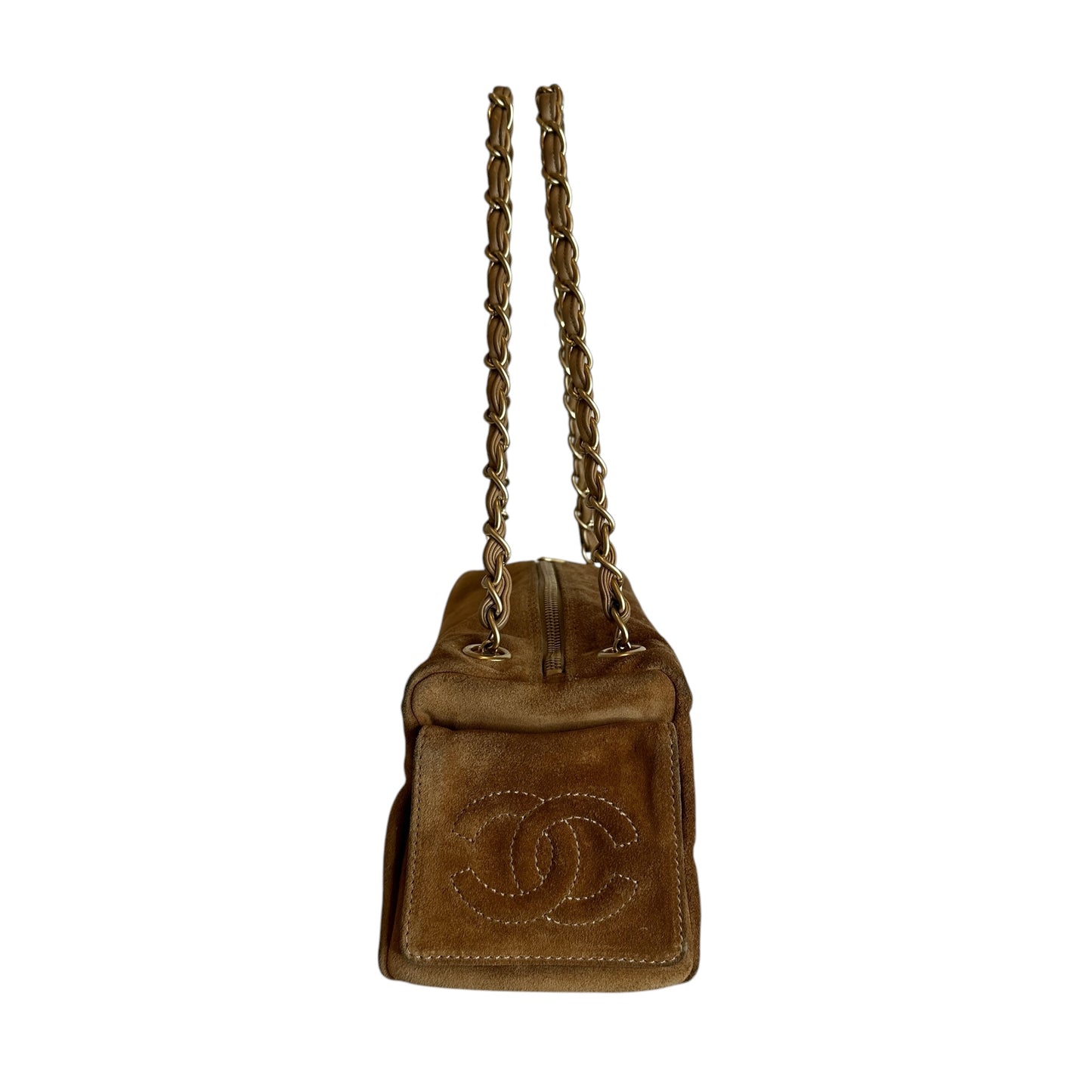 Vintage Suede Bowler Bag