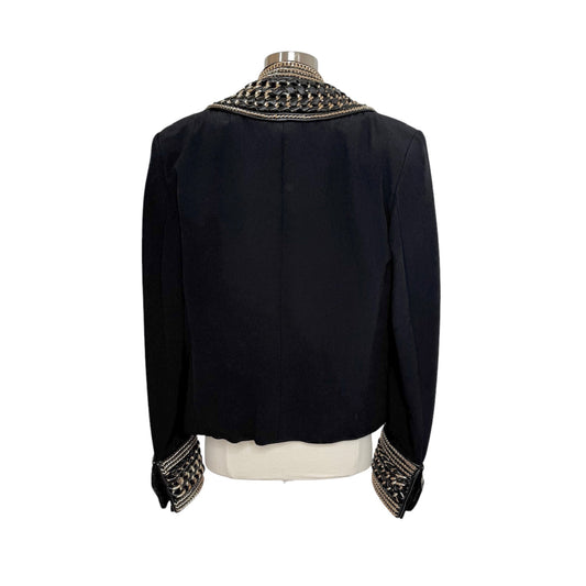 Leather & Chain Blazer - L