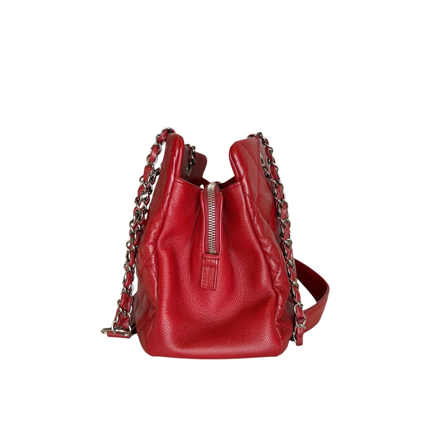 Red Caviar Leather Tote