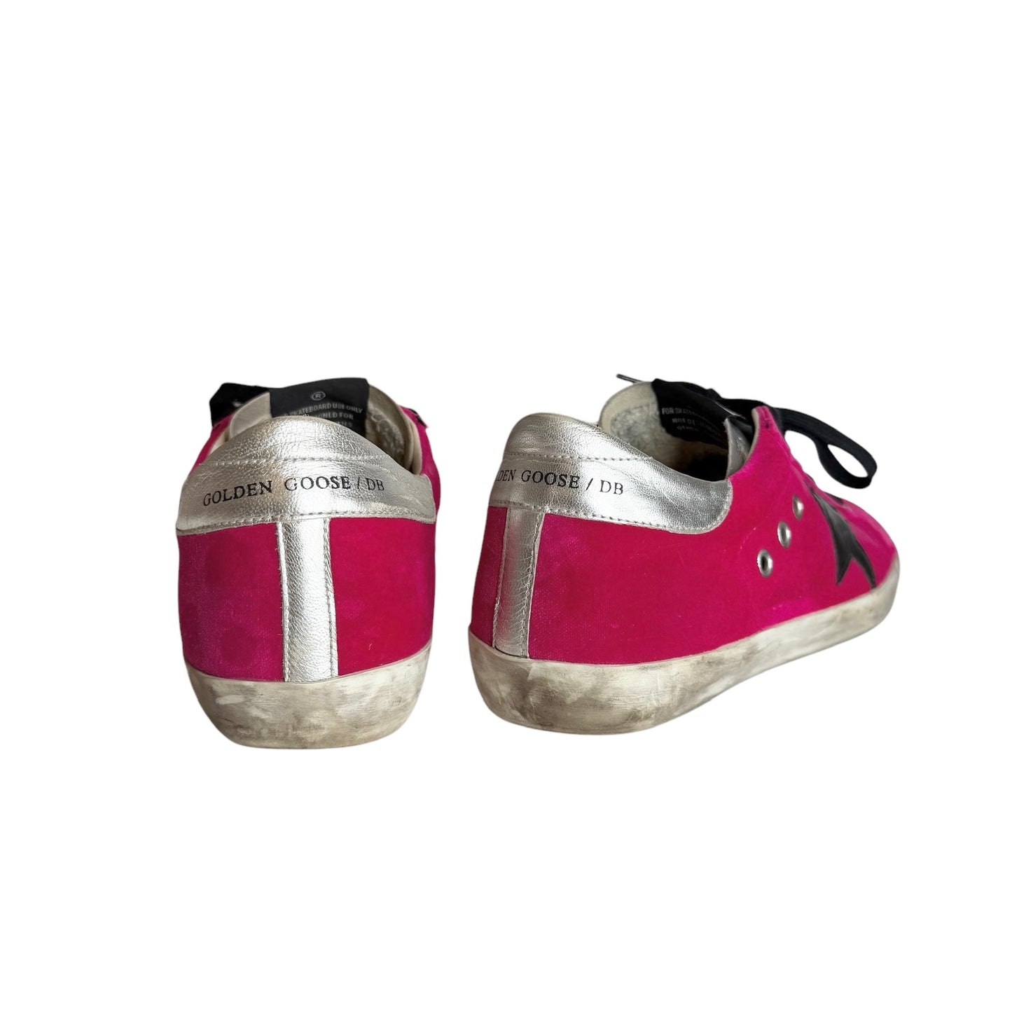 Pink Velvet Superstar Sneakers - 9