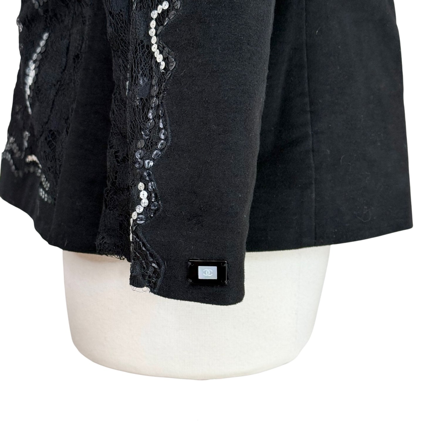 Black Sequins Jacket - S