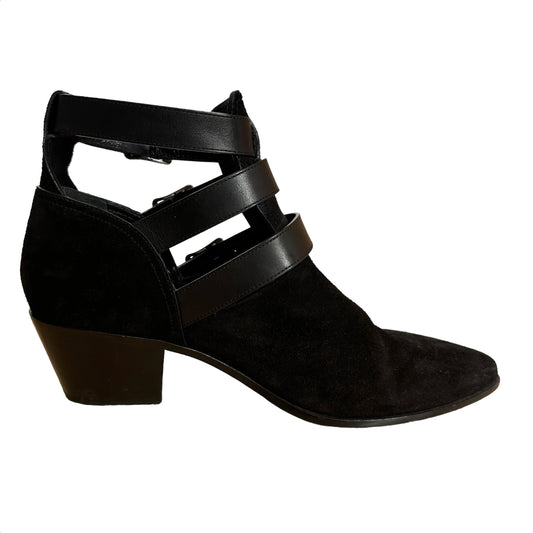 Black Cutout Ankle Boots - 6.5
