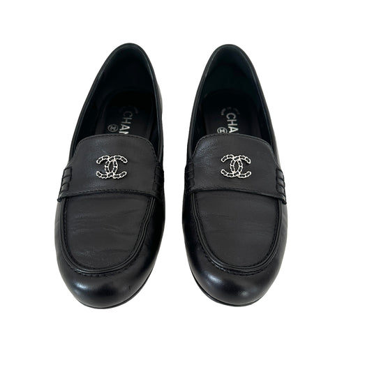 Black Logo Loafers - 8