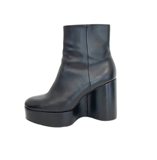 Black Platform Boots - 8