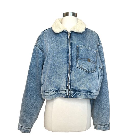 Oversized Logo Denim Jacket - M