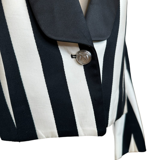 Black & White Cropped Blazer - XS