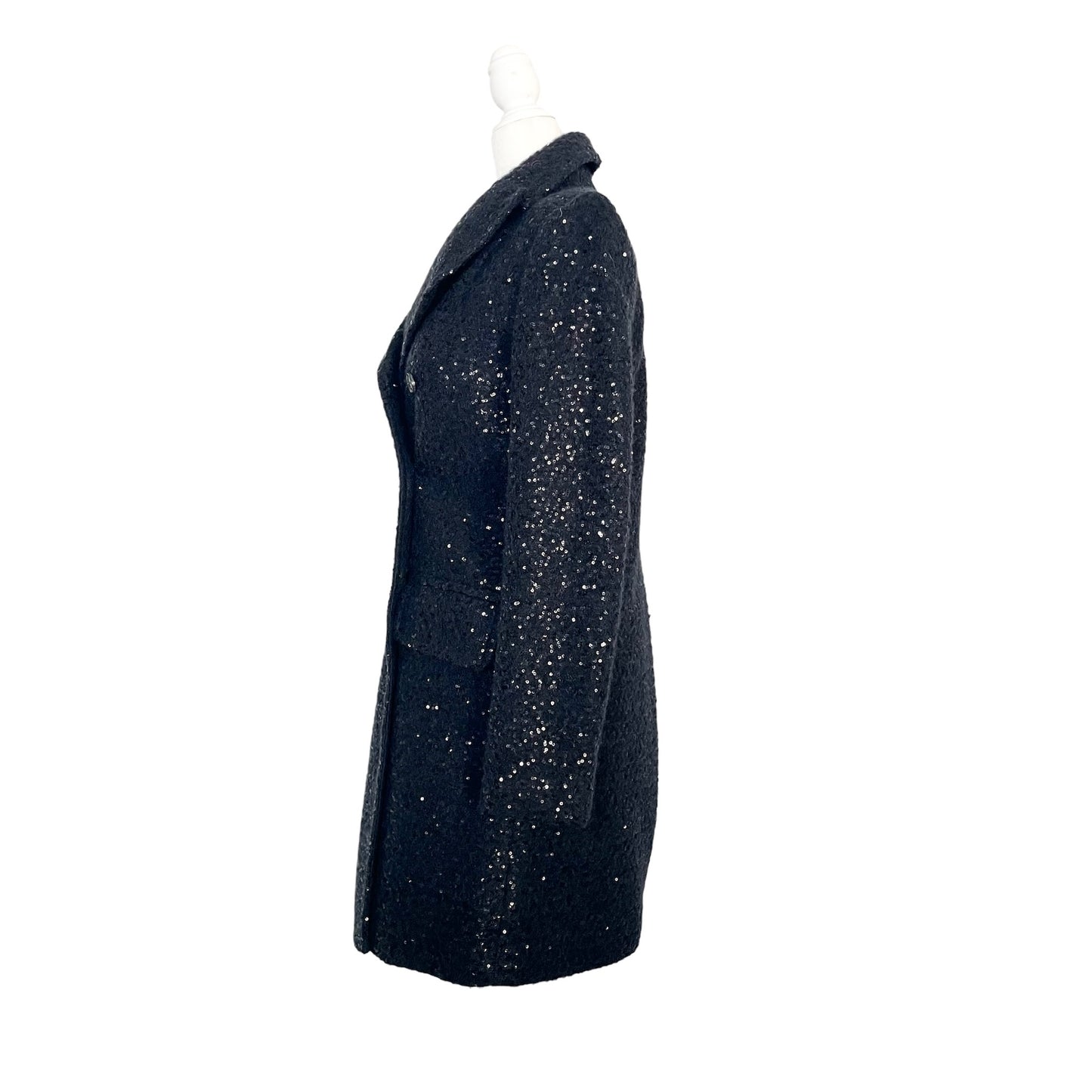 Navy Sequin Coat - S