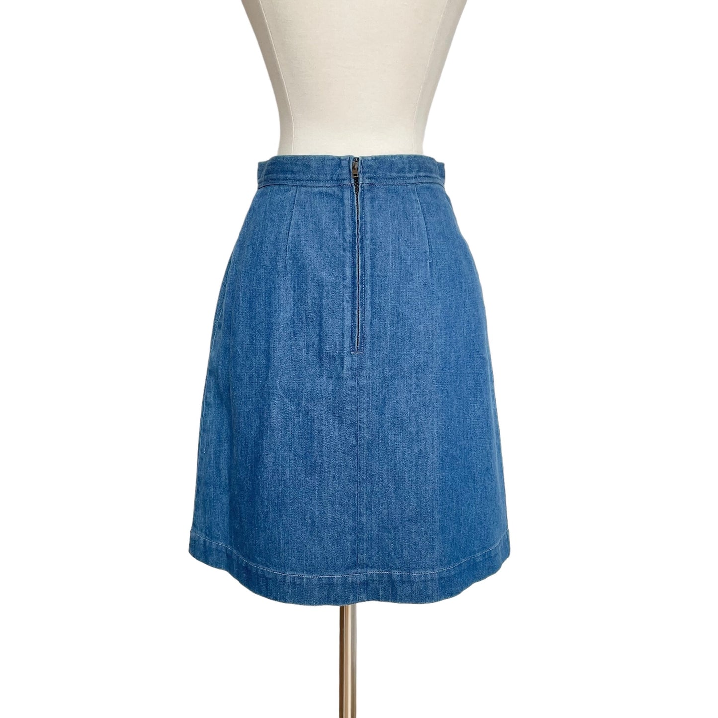 Denim Logo Midi Skirt - S