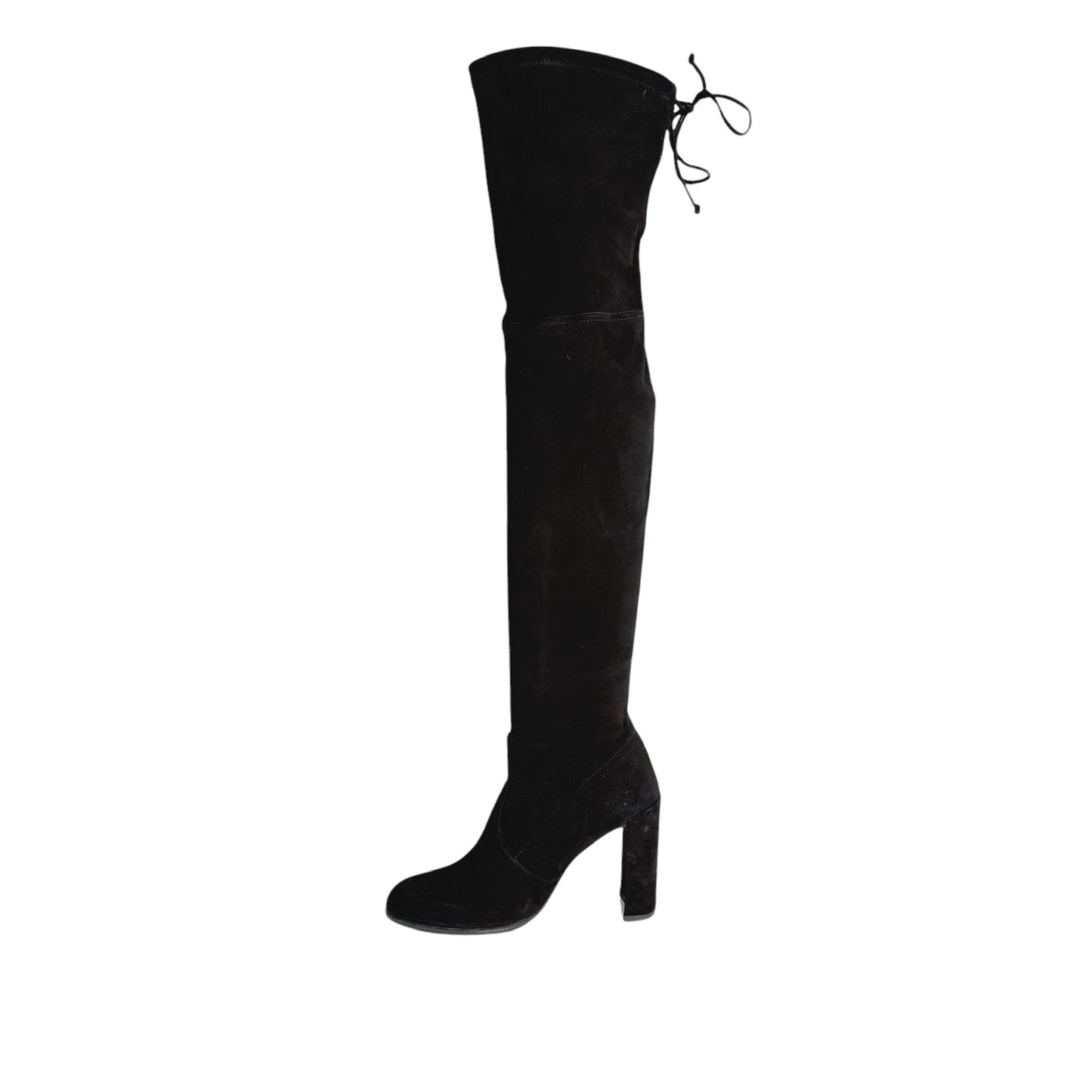 Black Suede Over-The-Knee Boots - 7