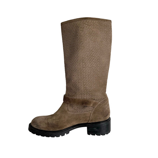 Logo Suede Tall Boots - 7.5