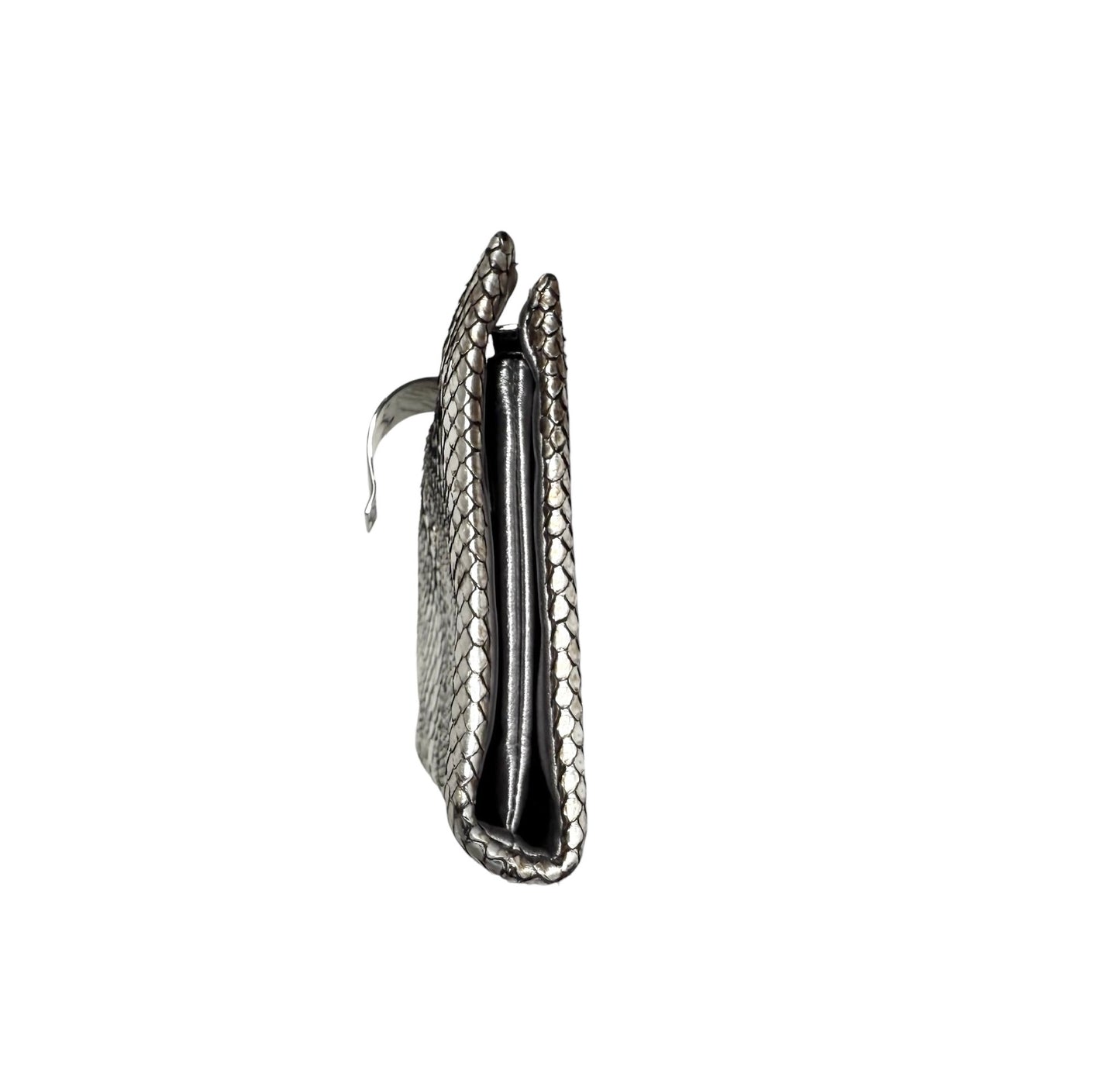 Silver Python Bracelet Clutch