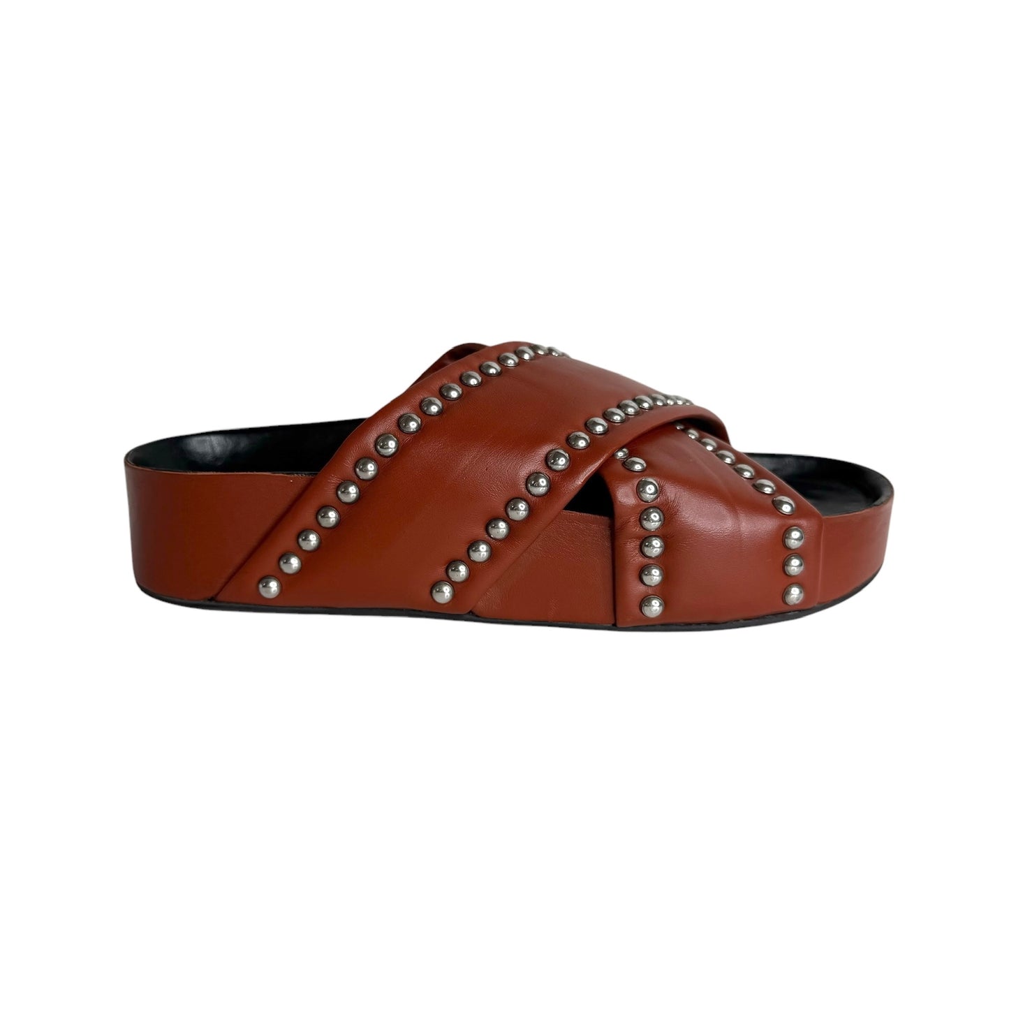 Brown Leather Sandals - 9