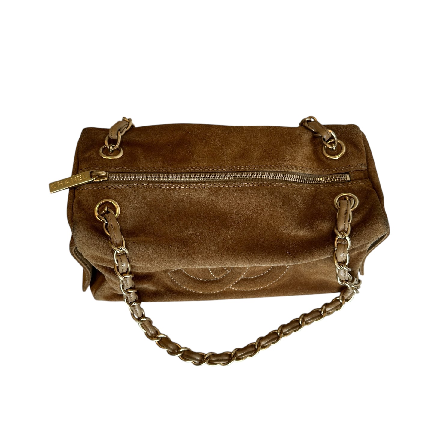 Vintage Suede Bowler Bag