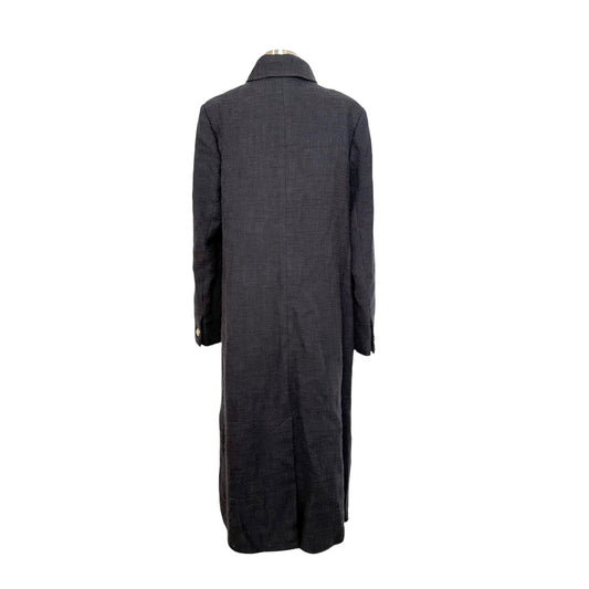 Navy Long Tweed & Gripoix Coat - XL