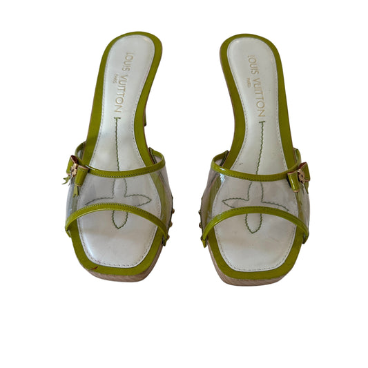 Plexi Monogram Sandals - 7.5