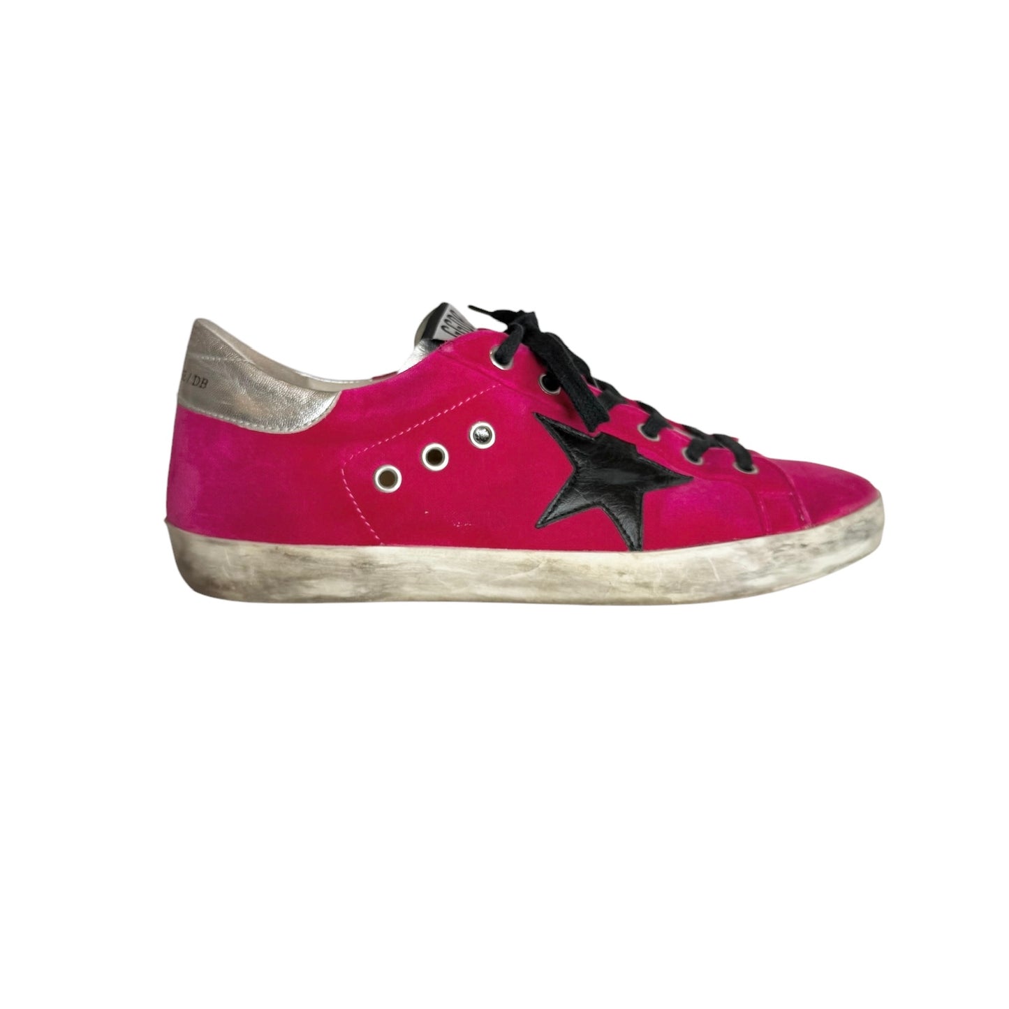 Pink Velvet Superstar Sneakers - 9