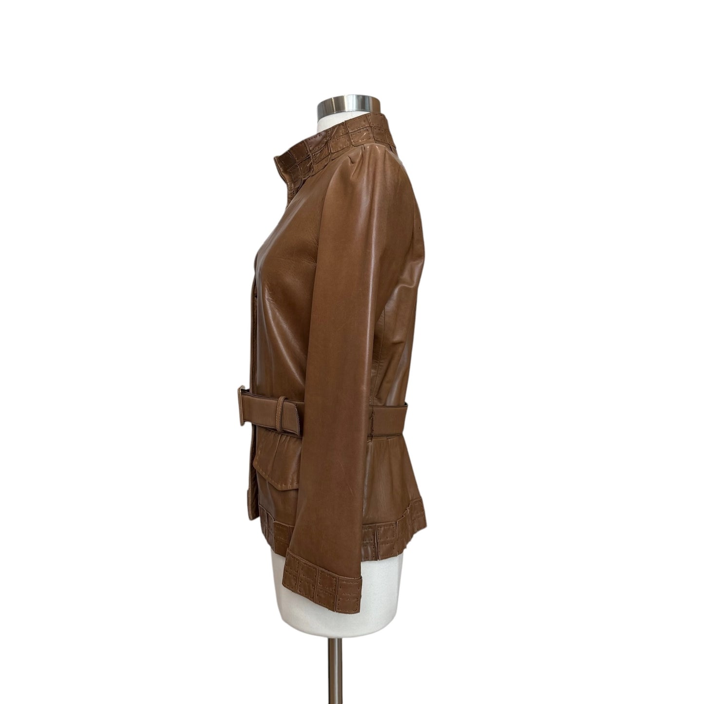 Vintage Brown Leather Jacket - M