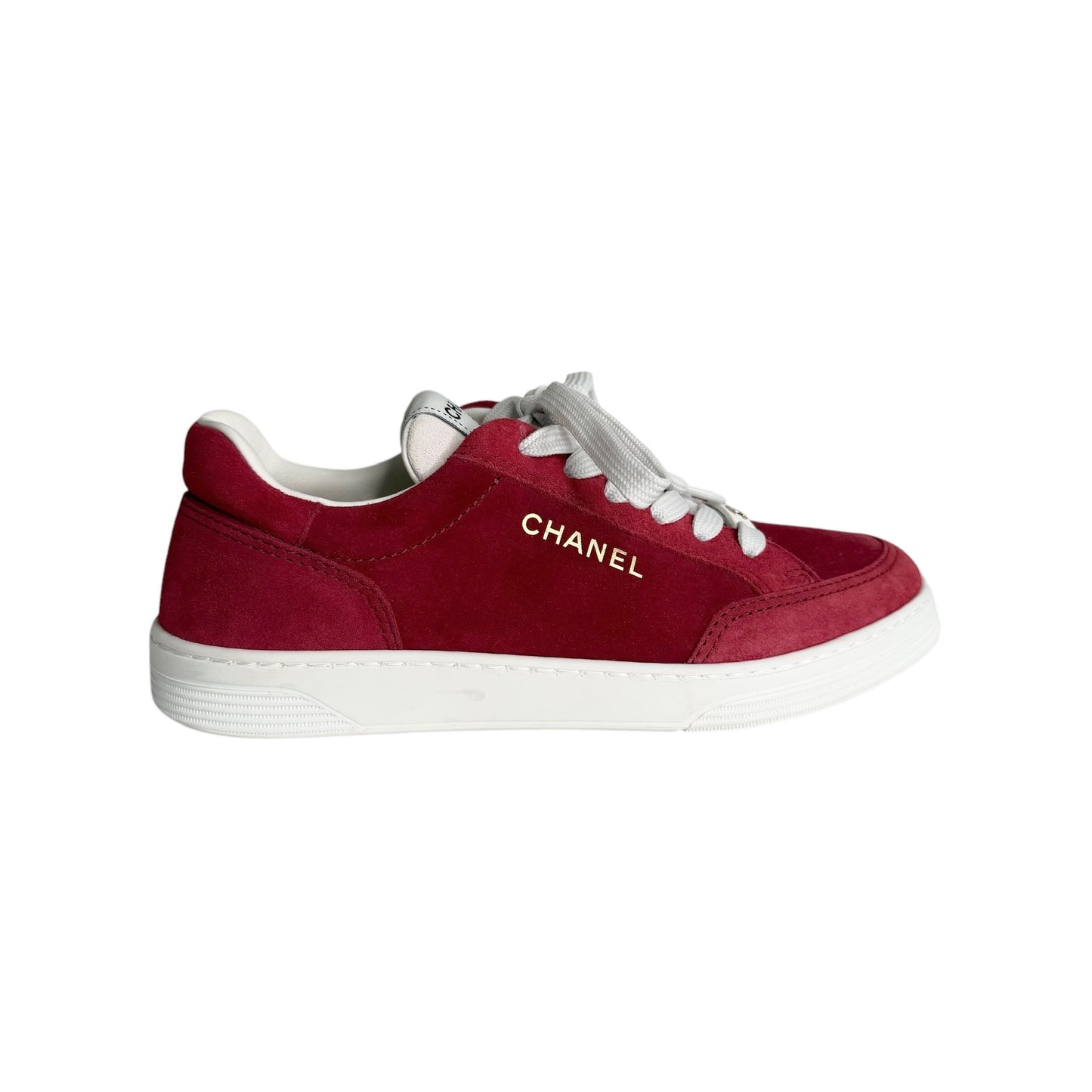 Red Suede Logo Sneakers - 7.5