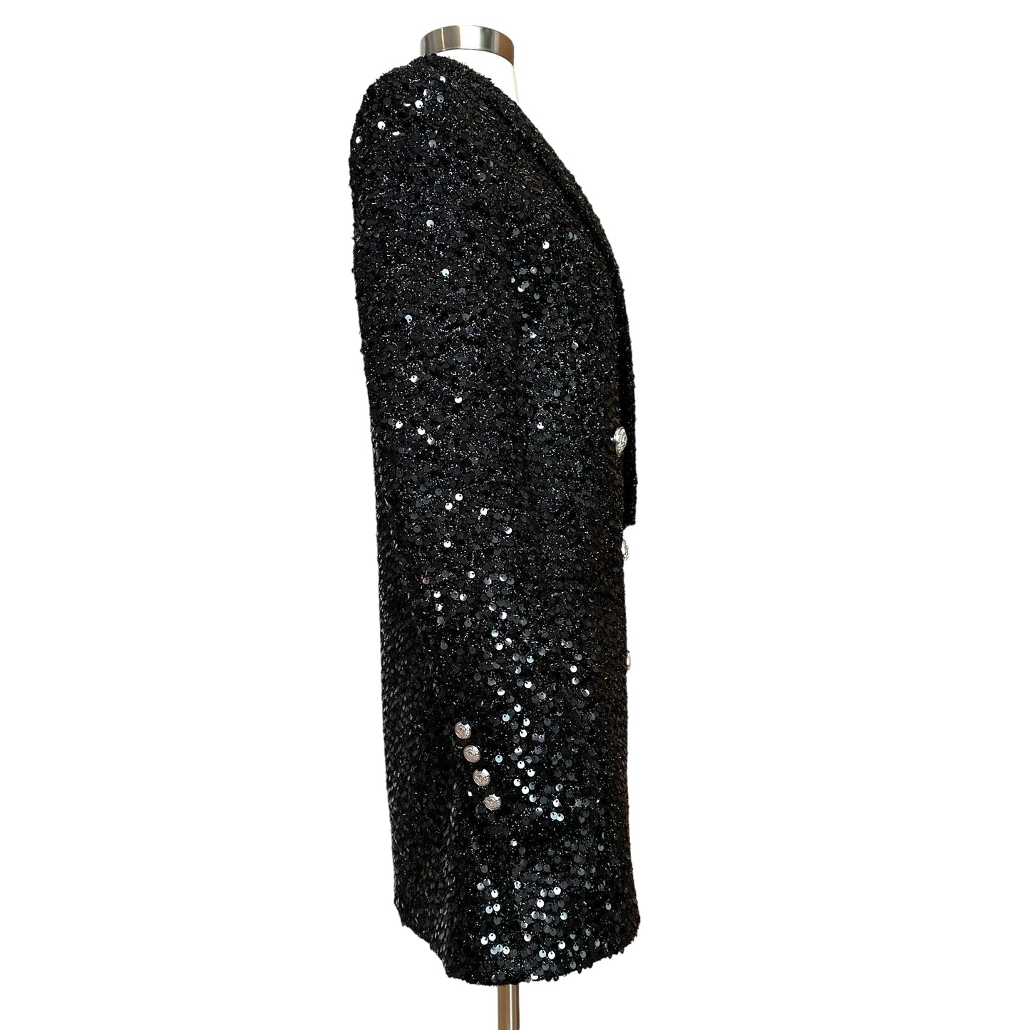 Black Sequins Blazer/Dress - S