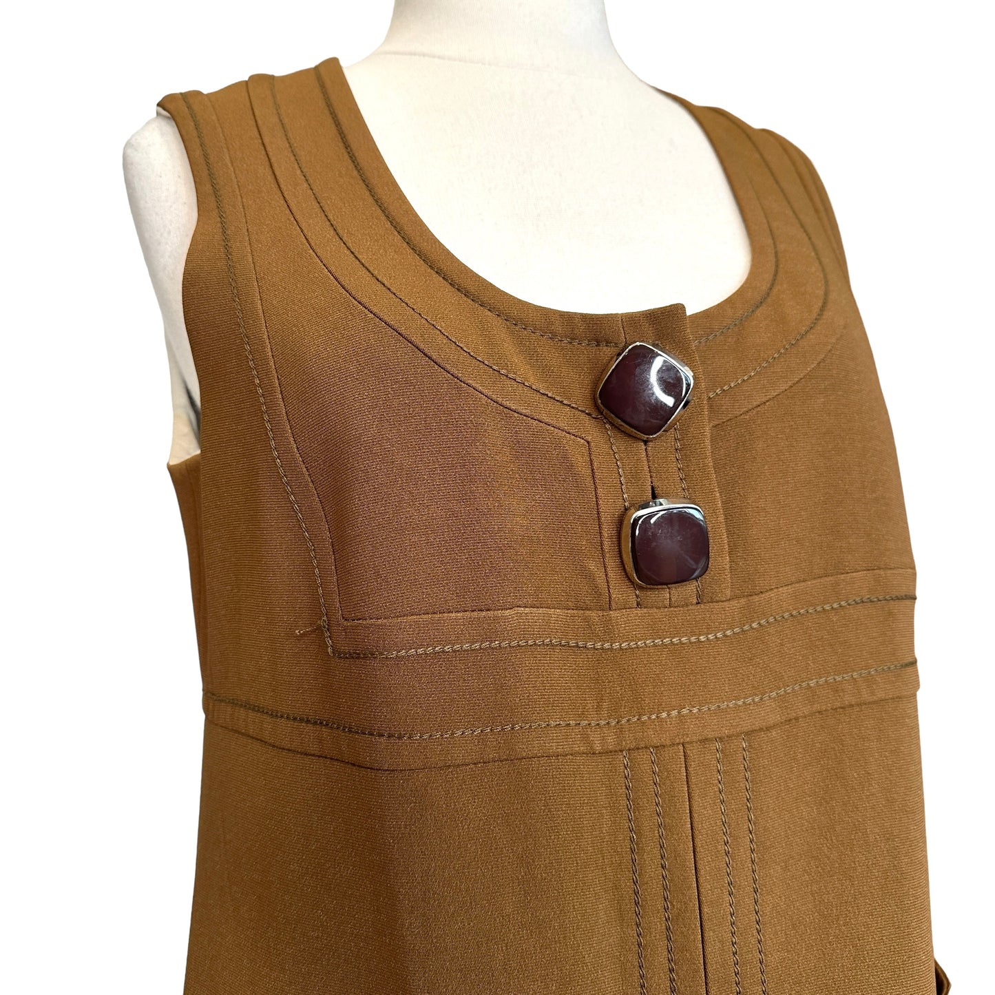 Vintage Brown Mini Dress - M
