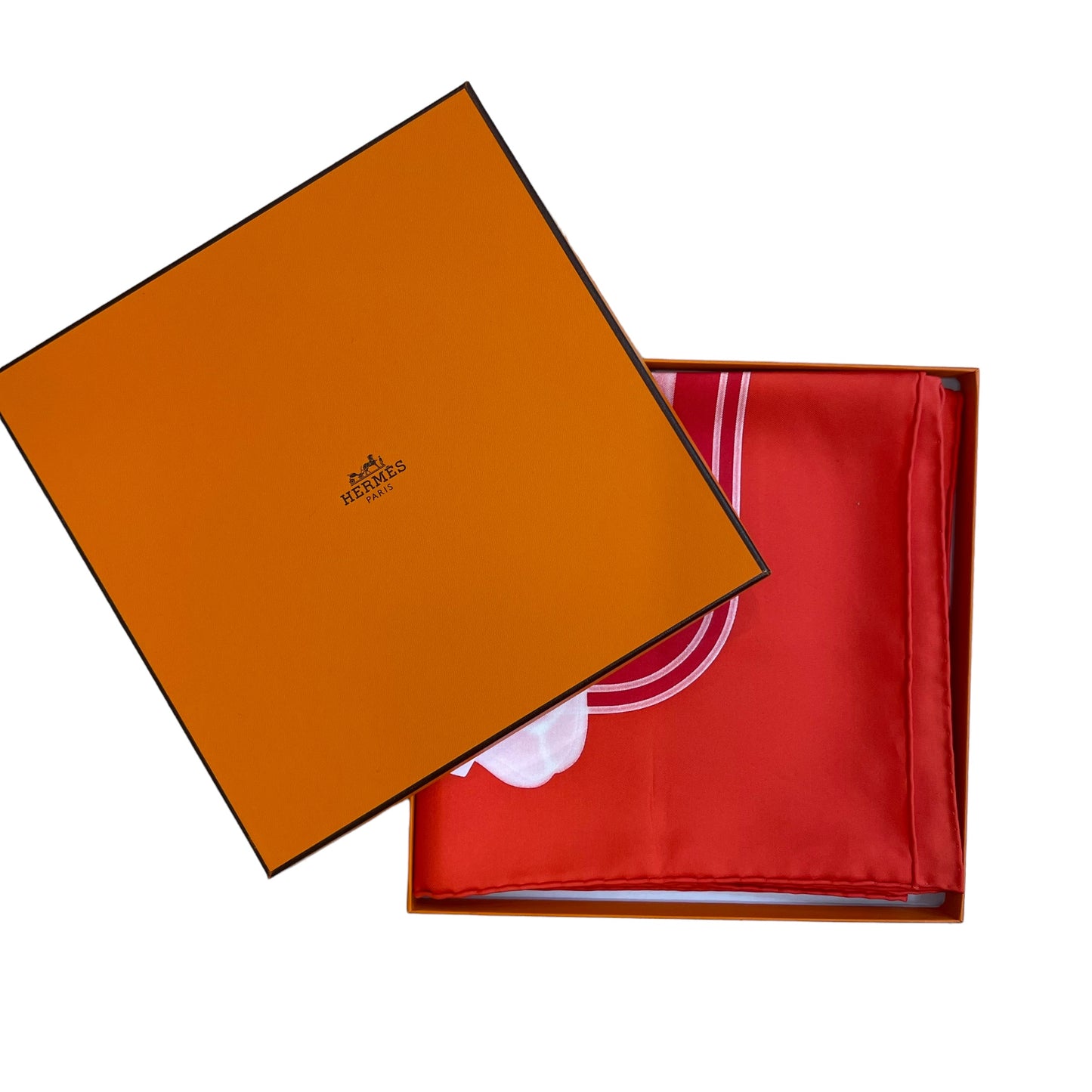 Red Check Bag Silk Scarf - OS