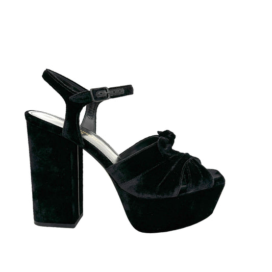 Black Velvet Heels - 6.5