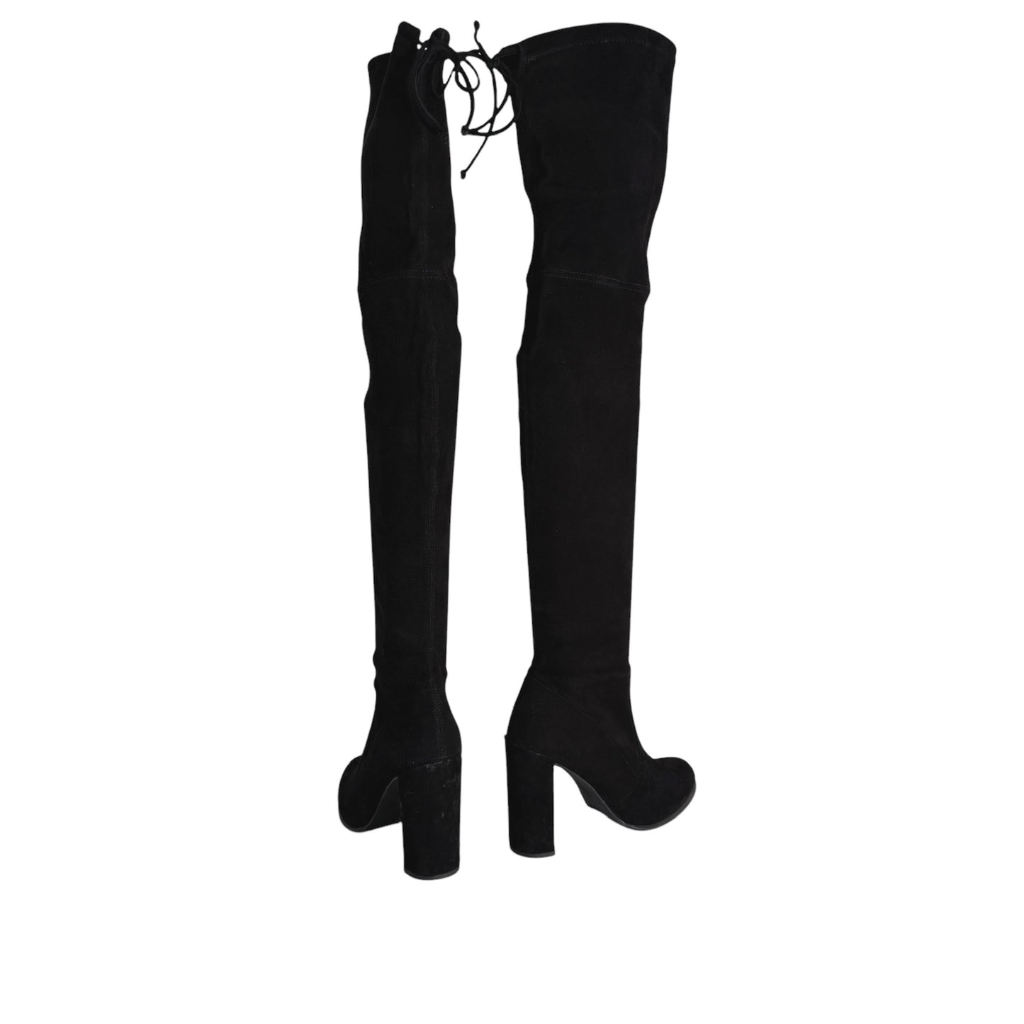 Black Suede Over-The-Knee Boots - 7