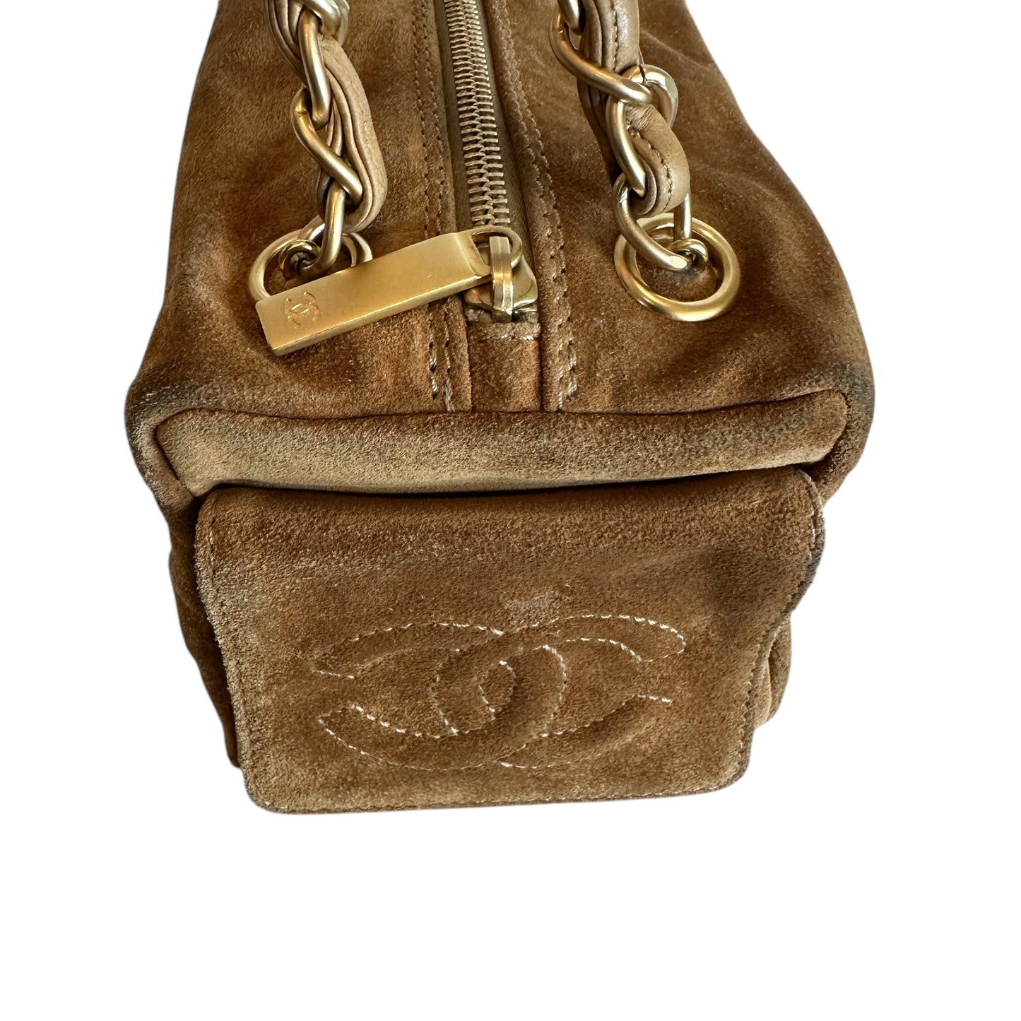 Vintage Suede Bowler Bag