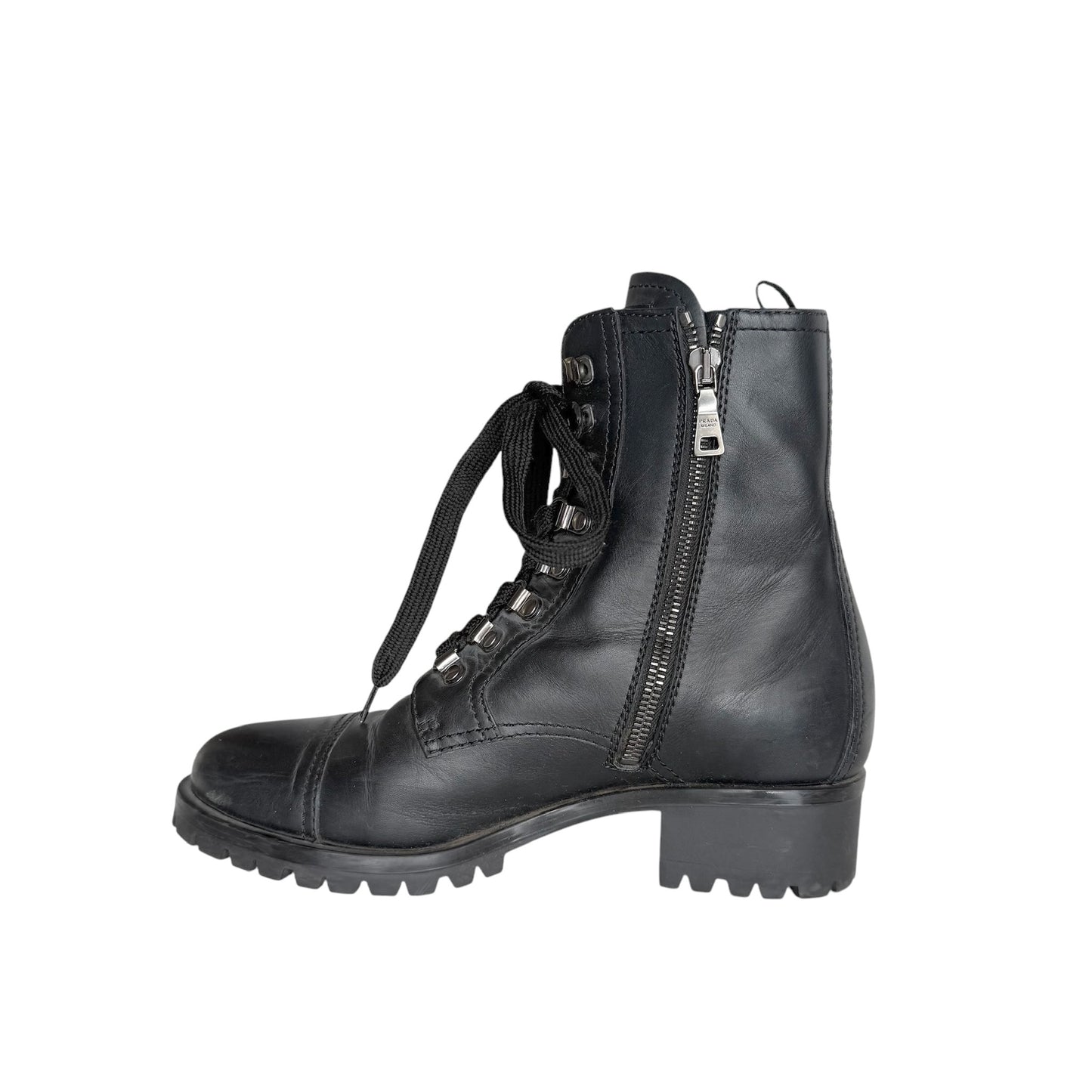 Black Combat Boots - 7