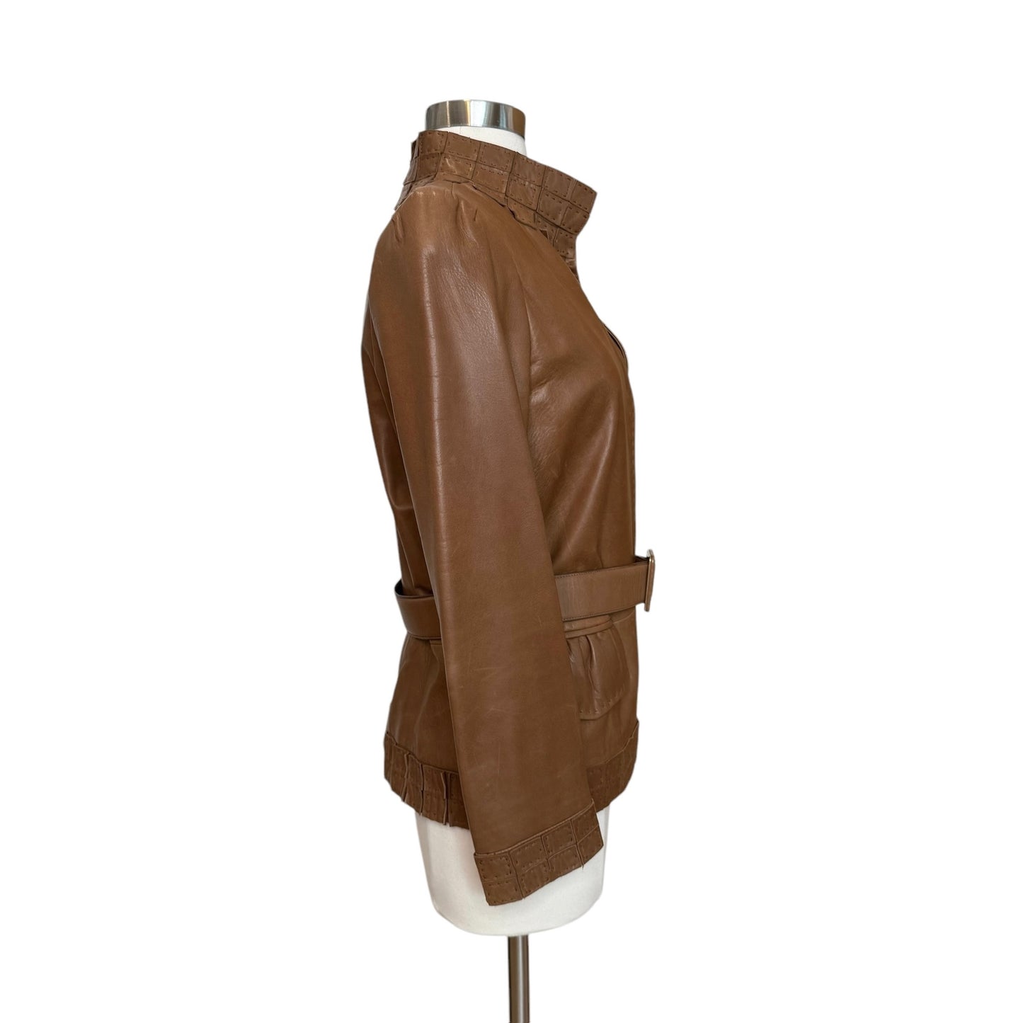 Vintage Brown Leather Jacket - M