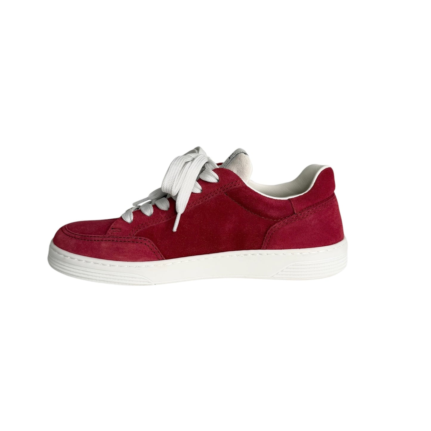 Red Suede Logo Sneakers - 7.5