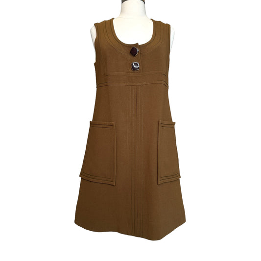 Vintage Brown Mini Dress - M