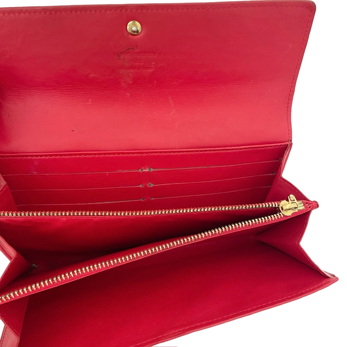 Monogram Red Patent Wallet