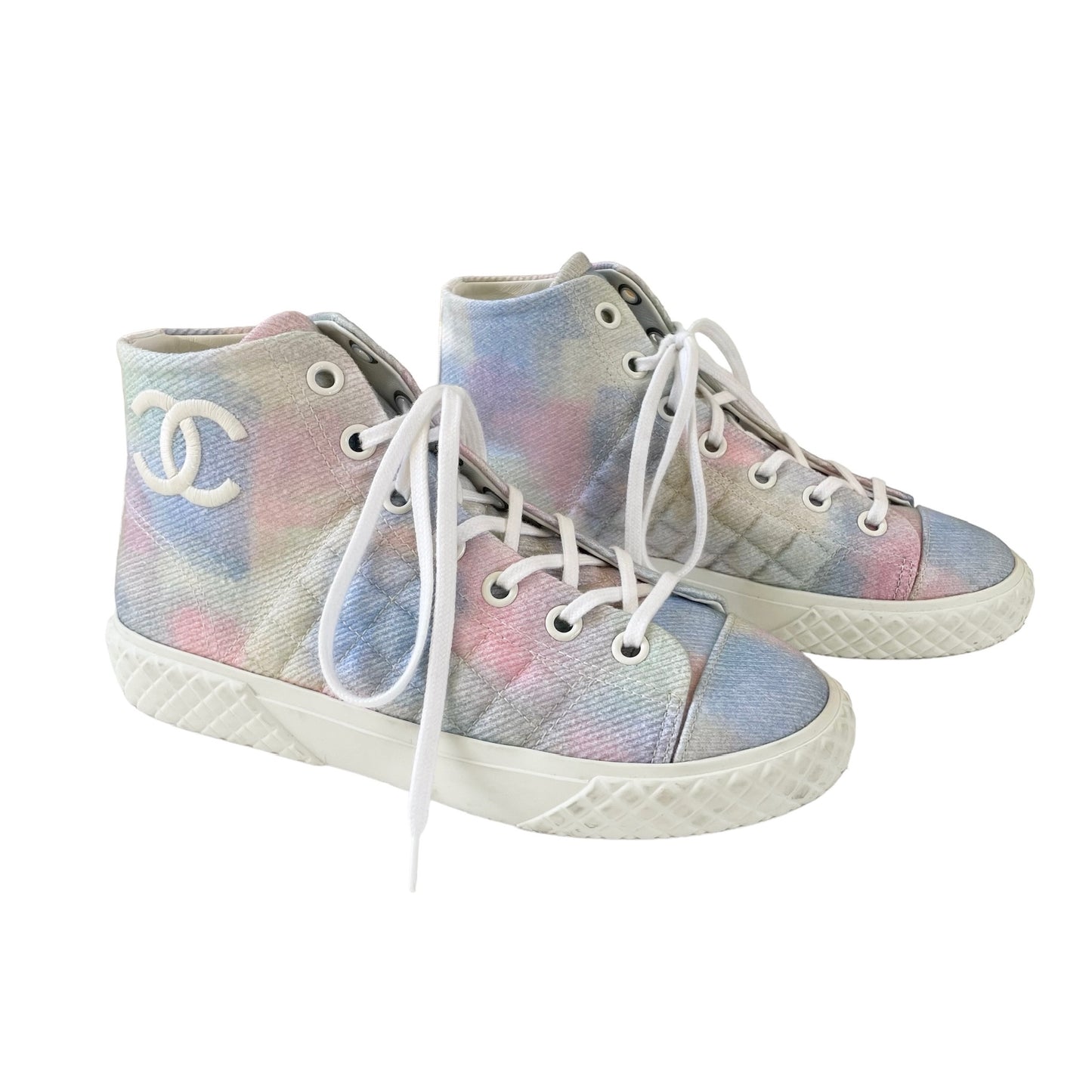 Tie Dye High Top Sneakers - 38