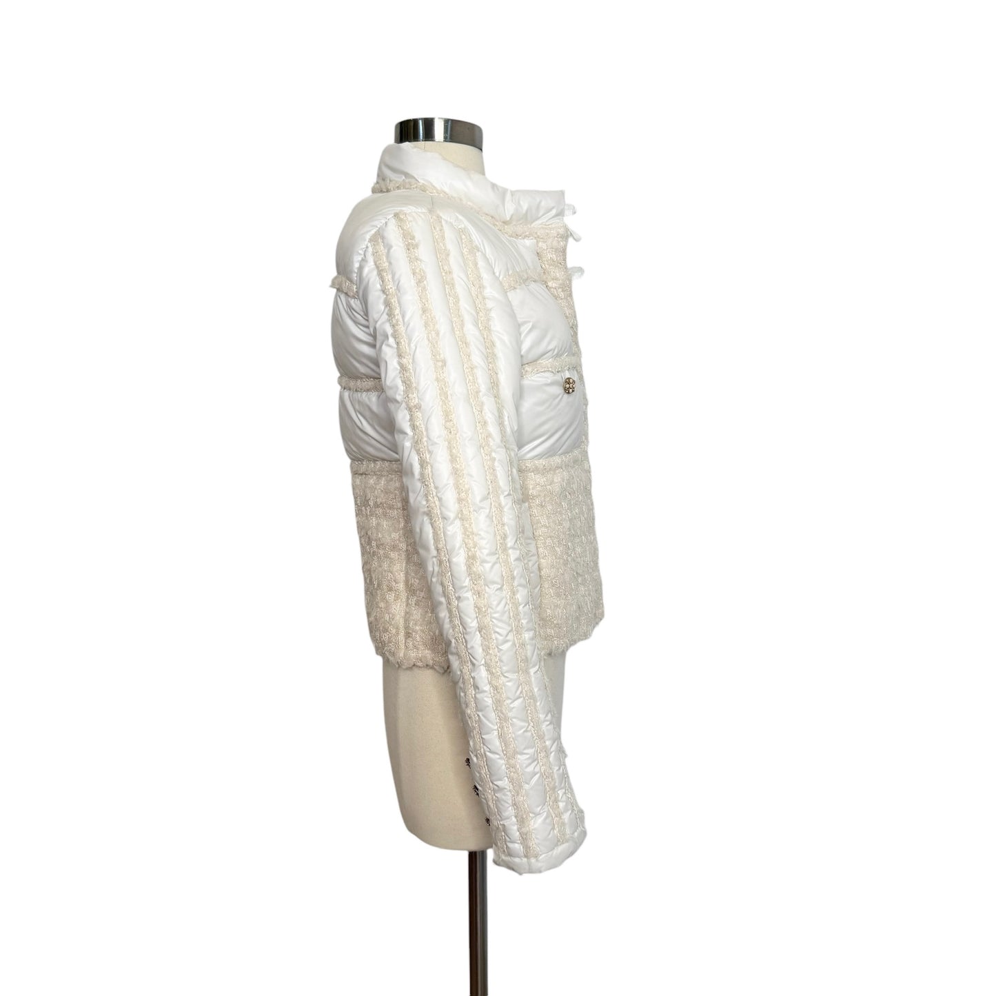 Cream Logo Puffer Jacket - XS