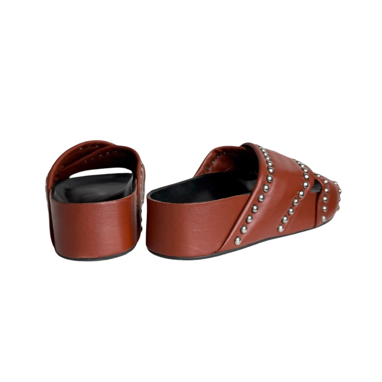 Brown Leather Sandals - 9