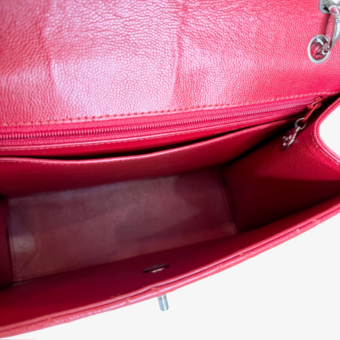 Red Caviar Top Handle Bag