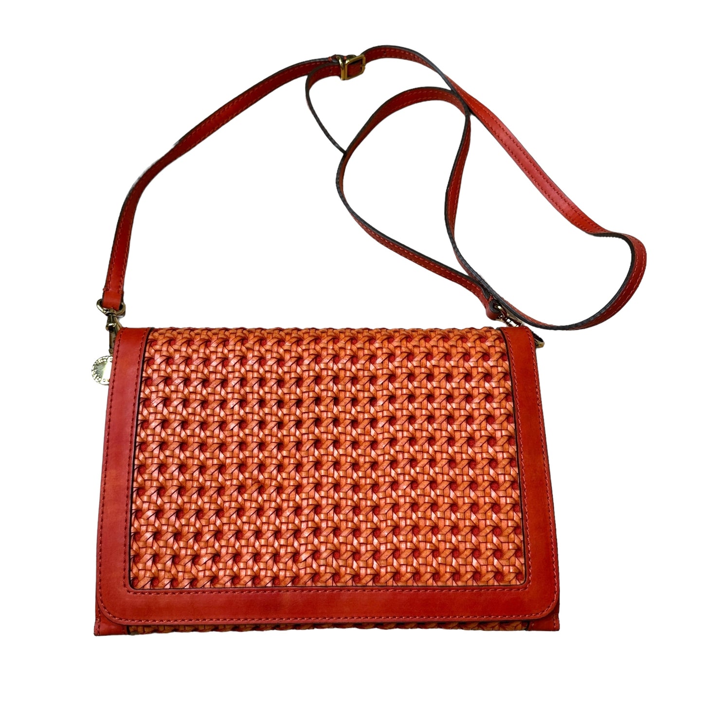 Orange Raffia Bag