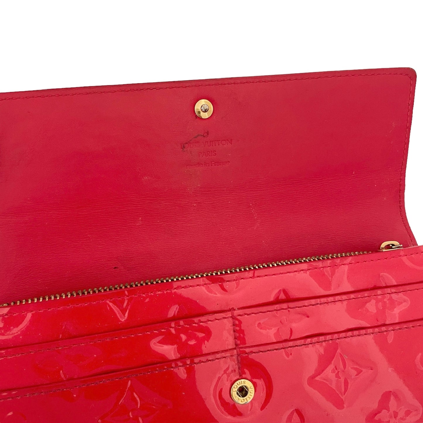 Monogram Red Patent Wallet