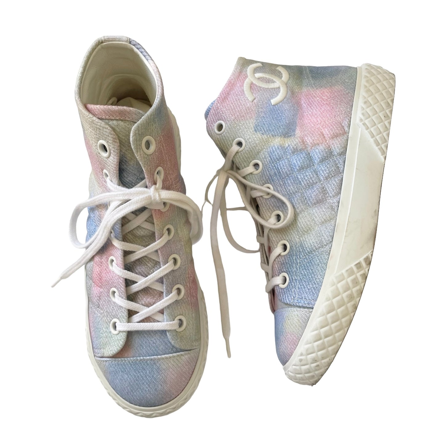 Tie Dye High Top Sneakers - 38