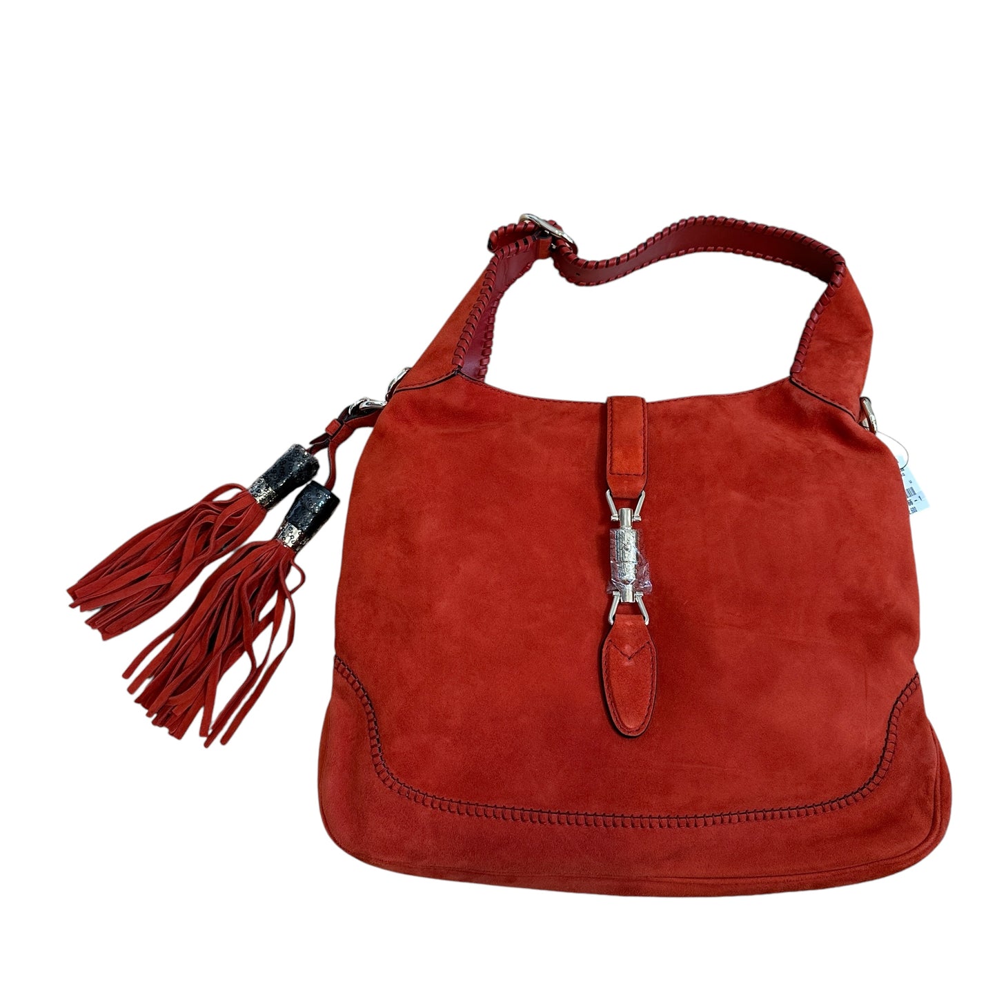 Red Suede Hobo Bag