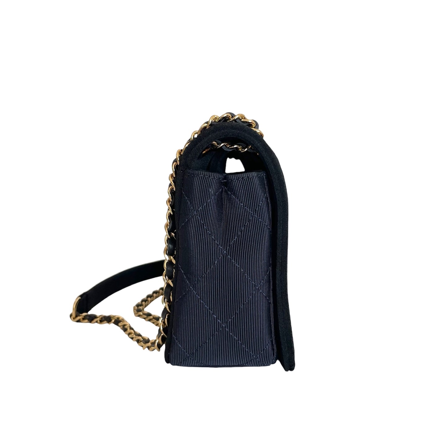 Navy Mademoiselle Flap Bag