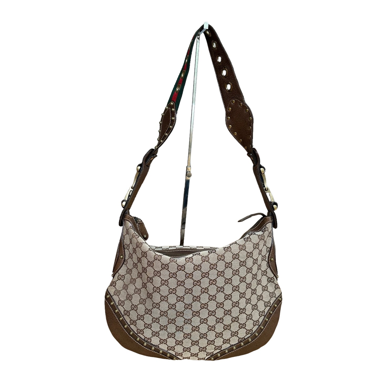 Logo Canvas Hobo Bag