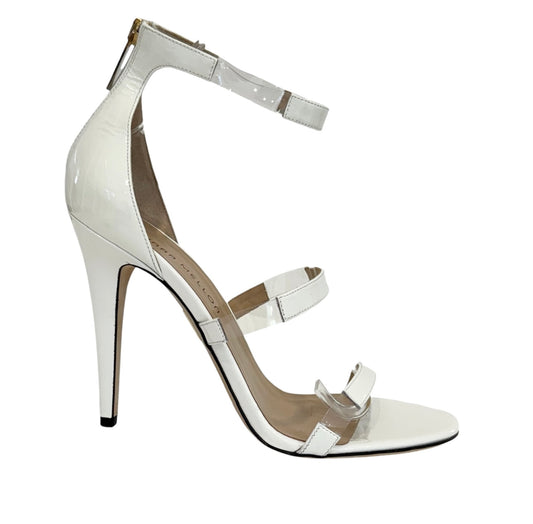 White Patent Leather Heels - 9