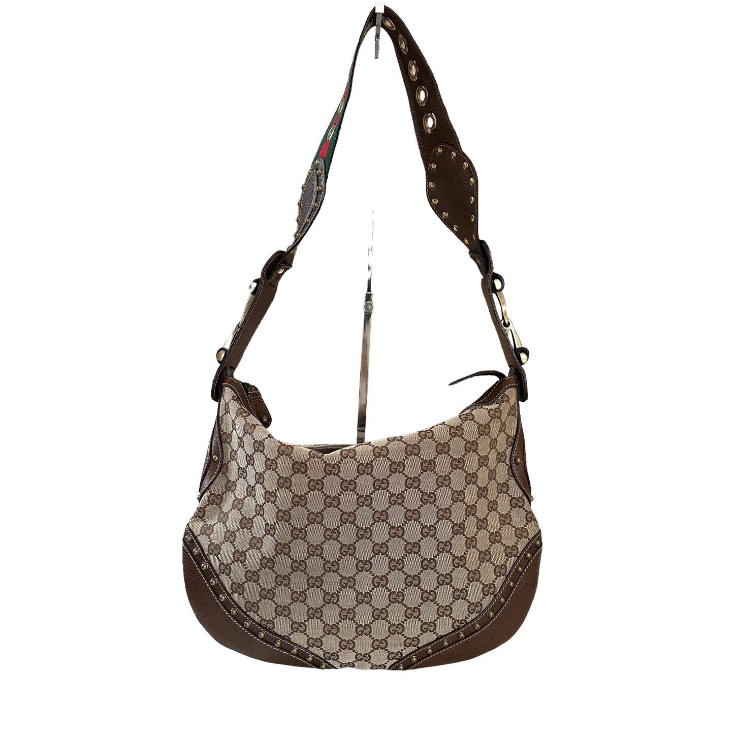 Logo Canvas Hobo Bag