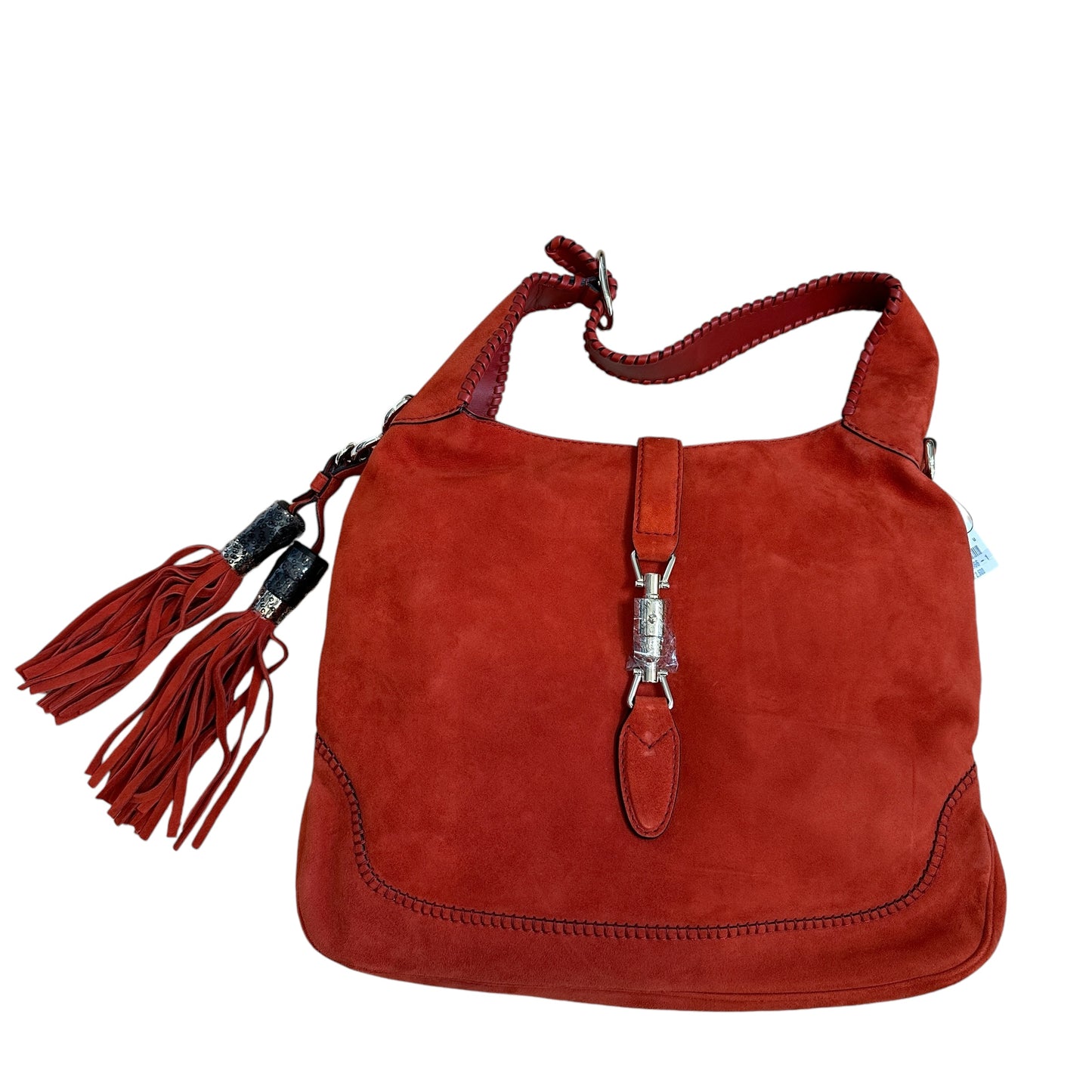 Red Suede Hobo Bag